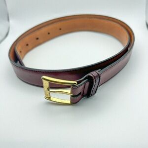 Women’s brown leather belt Brass Buckle size 36 Split cowhide